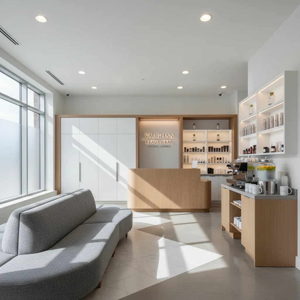 Vaughan Beauty Bar - custom cabinetry by Custom Cabinets Brampton