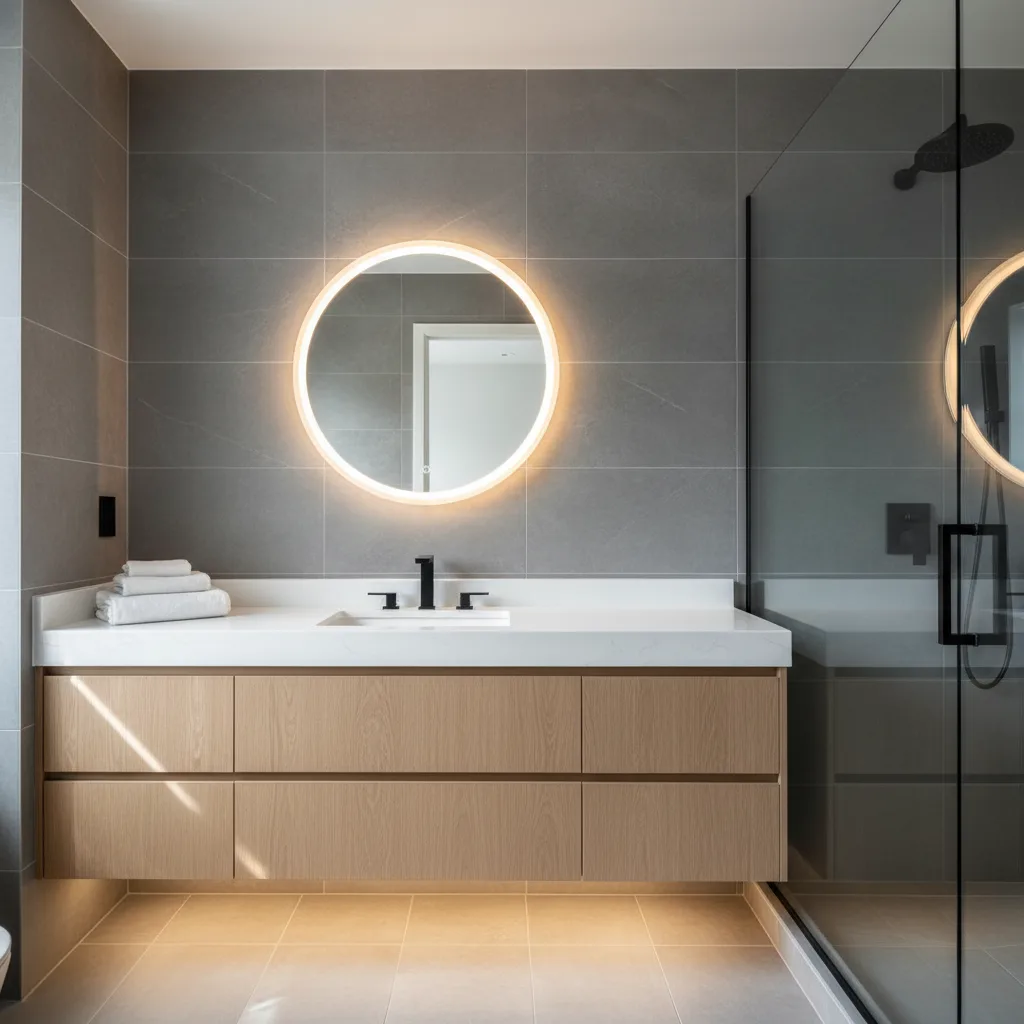 Oakville Powder Room - custom cabinetry by Custom Cabinets Brampton