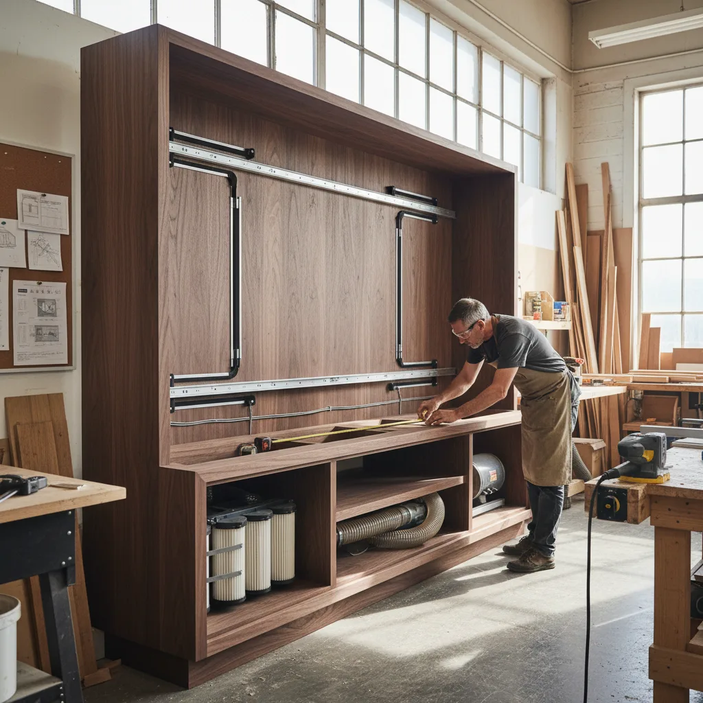 Entertainment center installation