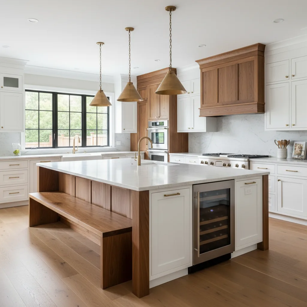 Oakville Waterfall Island - custom cabinetry by Custom Cabinets Brampton