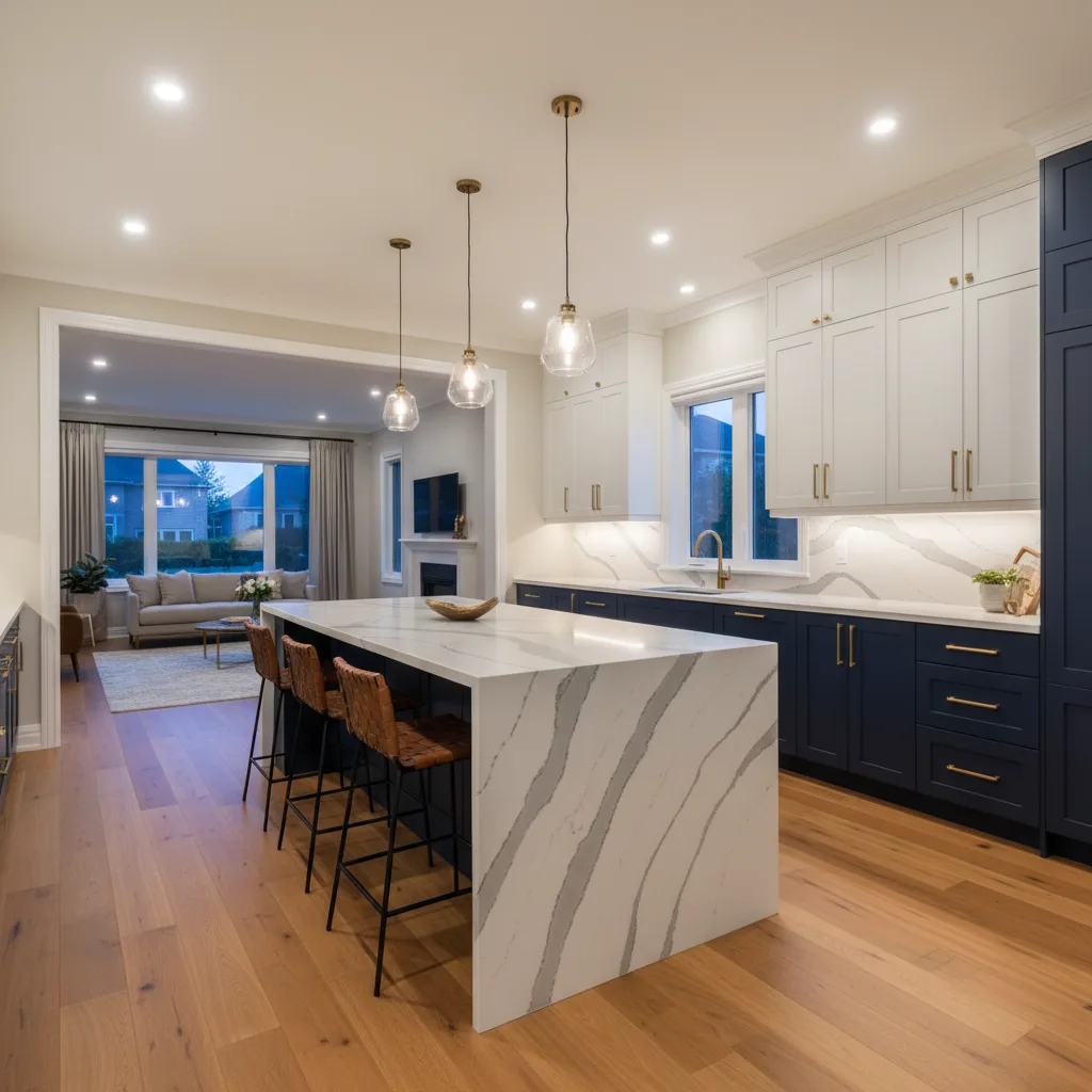 Shaker kitchen in Toronto row house