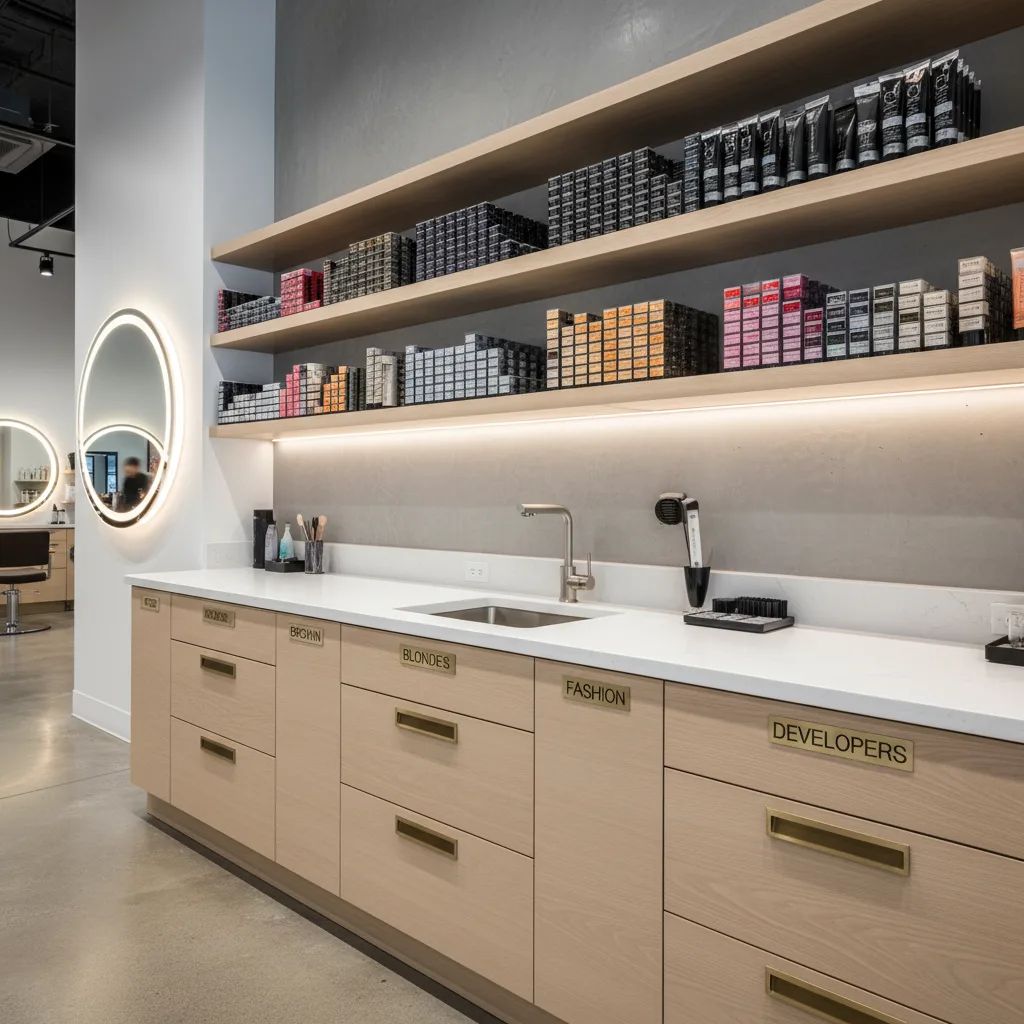 Professional salon cabinet fabrication