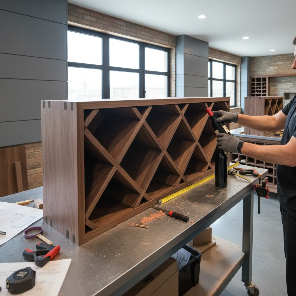 Wine cabinet installation